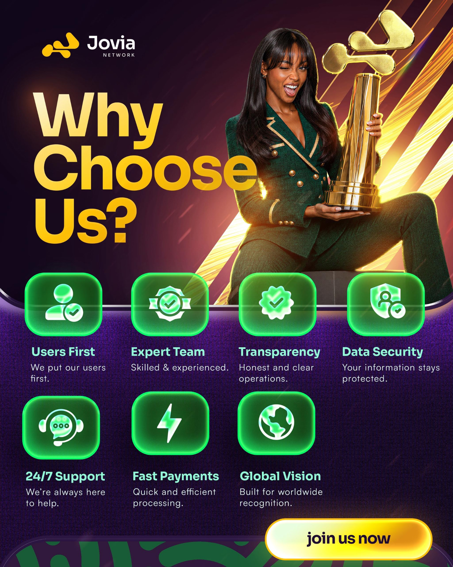 Why choose JOVIA NETWORK