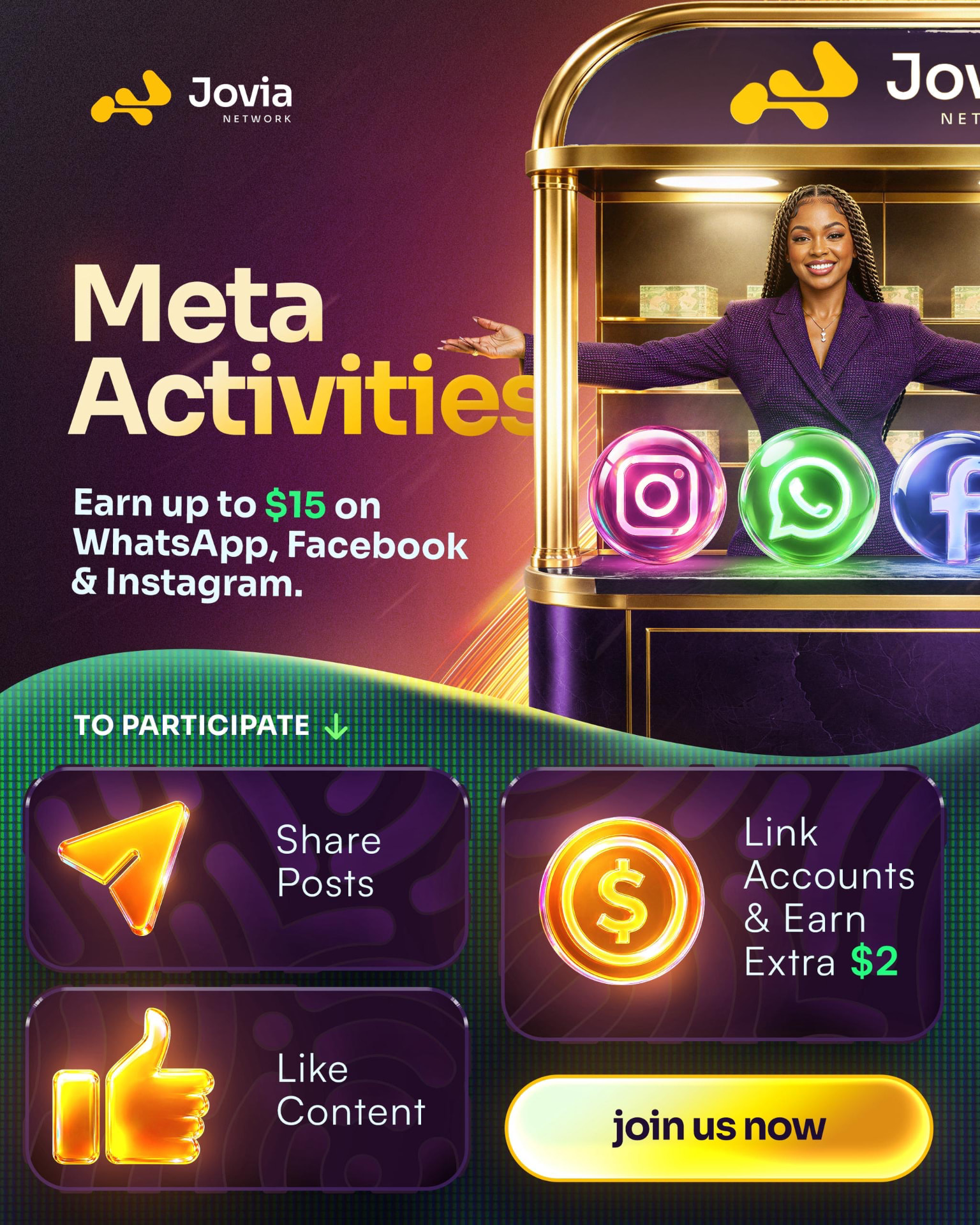 Meta activities on WhatsApp, Facebook and Instagram